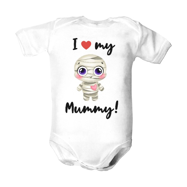 Kids' bodysuit  s potiskem I love my mummy