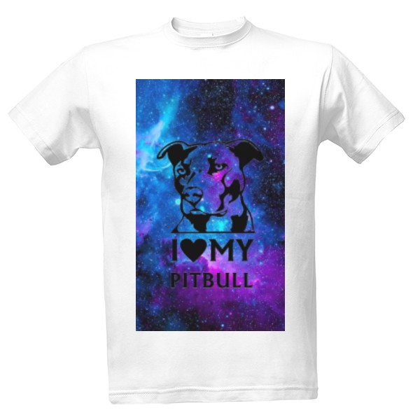 Tričko s potiskem I love my PITBULL