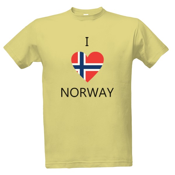 Tričko s potiskem I love Norway