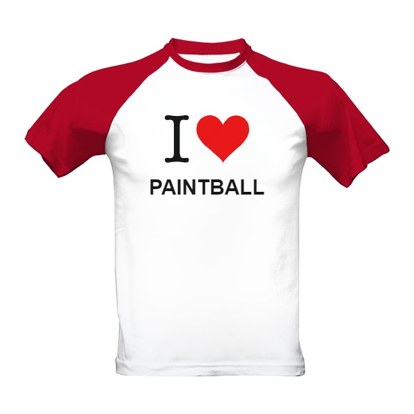 Tričko s potiskem I LOVE PAINTBALL