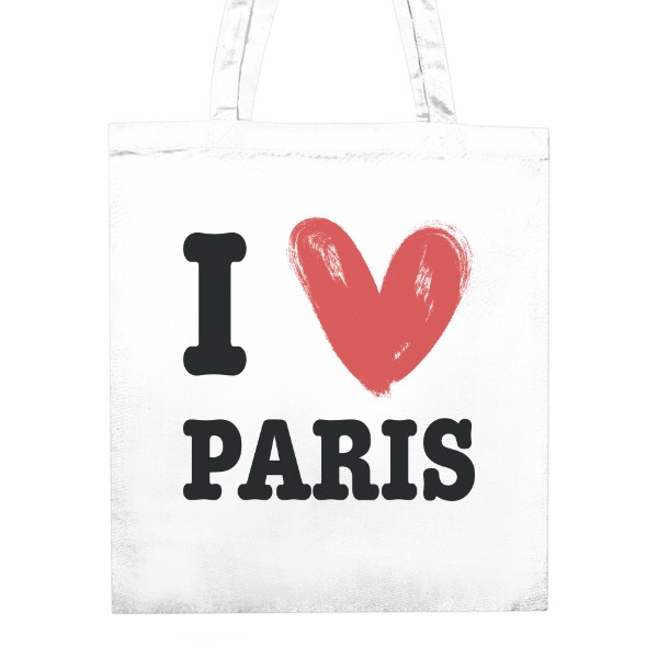 Organic cotton bag I love Paris