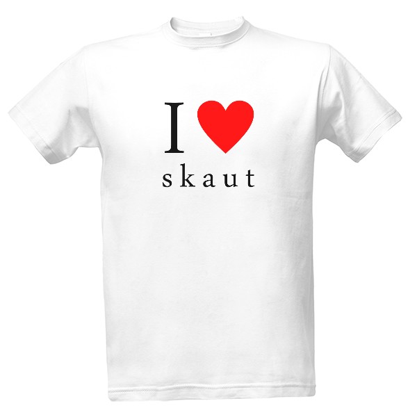 Tričko s potiskem I love skaut