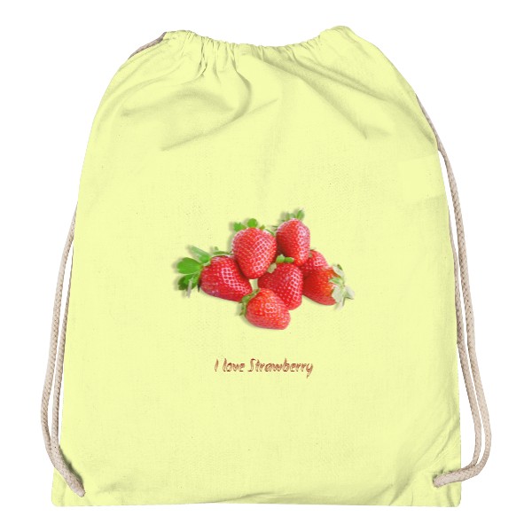 Vak na záda s potiskem I love Strawberry-vak
