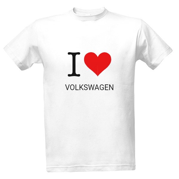 Tričko s potiskem I love Volkswagen