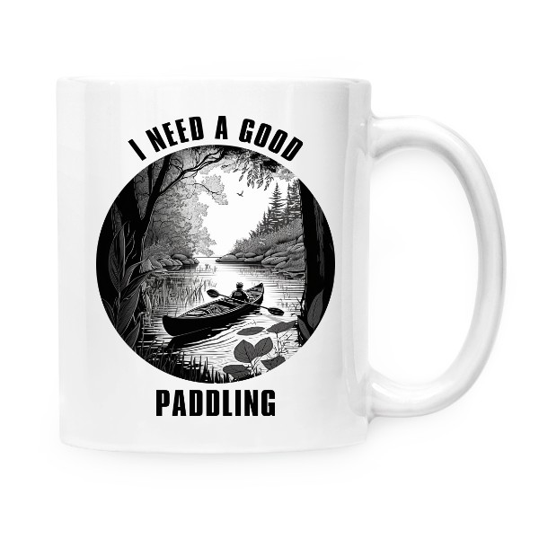Cup white s potiskem I need a good paddling