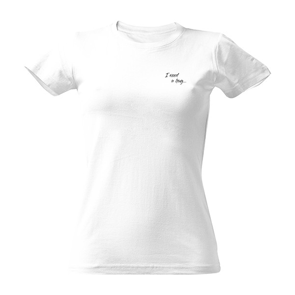 Tričko s potiskem I need a hug... - černá