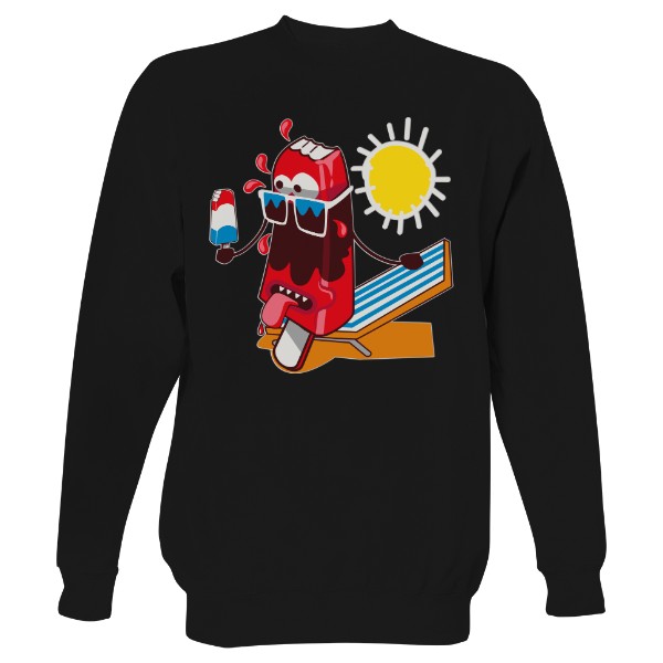 Mikina bez kapuce Unisex s potiskem Ice Lolly Ramirez bez kapuce hip hop