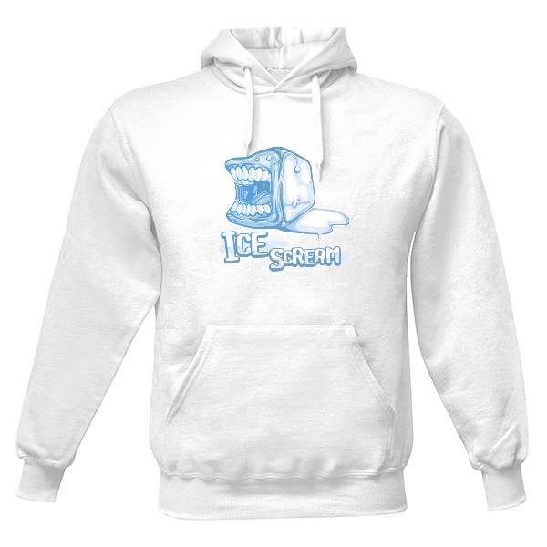 Pánská mikina s kapucí s potiskem Ice scream