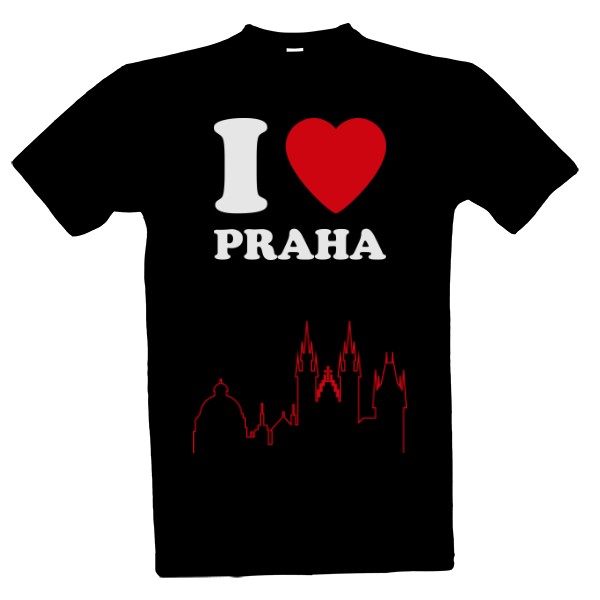 Tričko s potiskem I love Praha