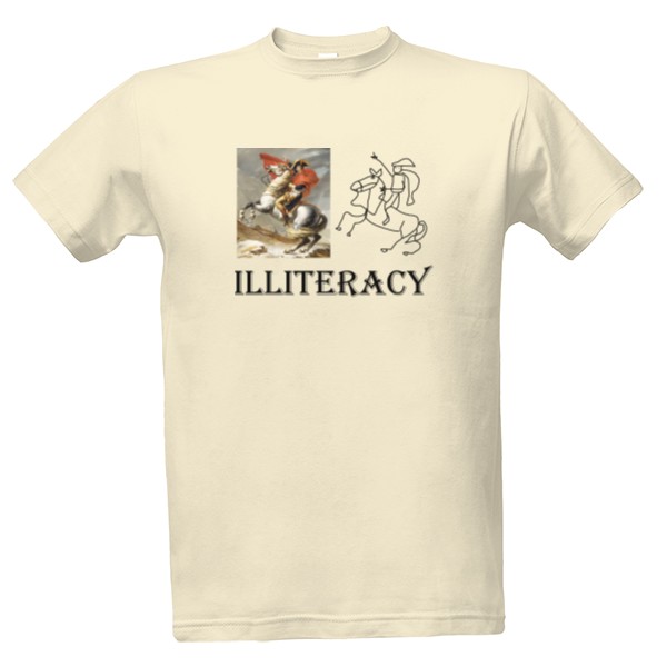 T-shirt Illiteracy srovnání
