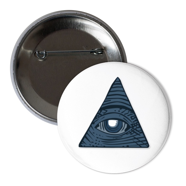 Odznak  s potlačou Ilumináti - placka