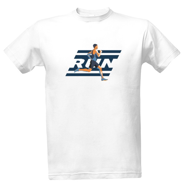 Ilustrace běžce - nápis RUN