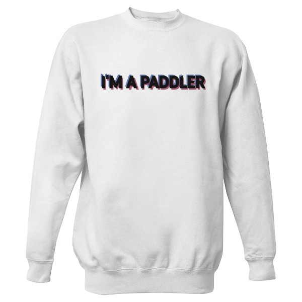 Sweatshirt without hood Unisex s potiskem I'm a paddler
