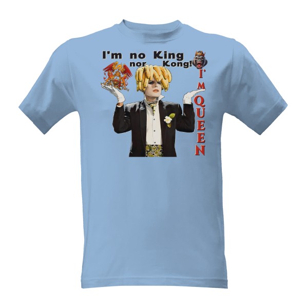 Tričko s potiskem I'm no King, nor Kong! I'm Queen – PÁNSKÉ BASIC