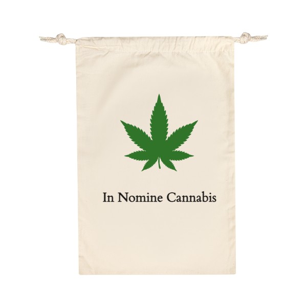Bavlněný pytlík s potiskem In Nomine Cannabis