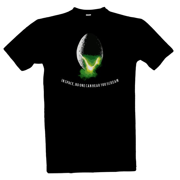 Tričko s potiskem In space, no one can hear you scream