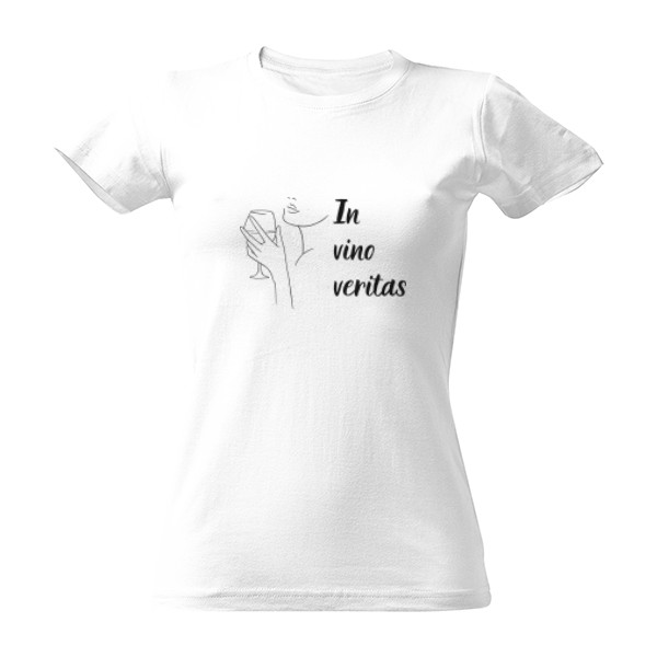 Tričko s potiskem In vino veritas pro ženy