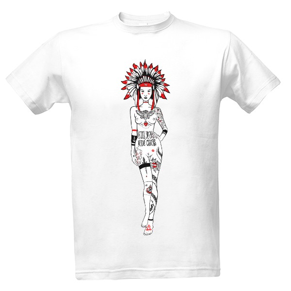 Tričko s potiskem Indian
