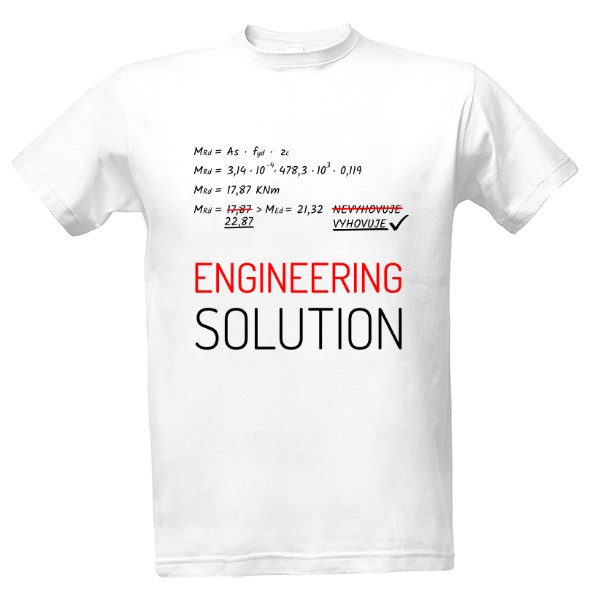 Inženýrské řešení světlé T-shirt