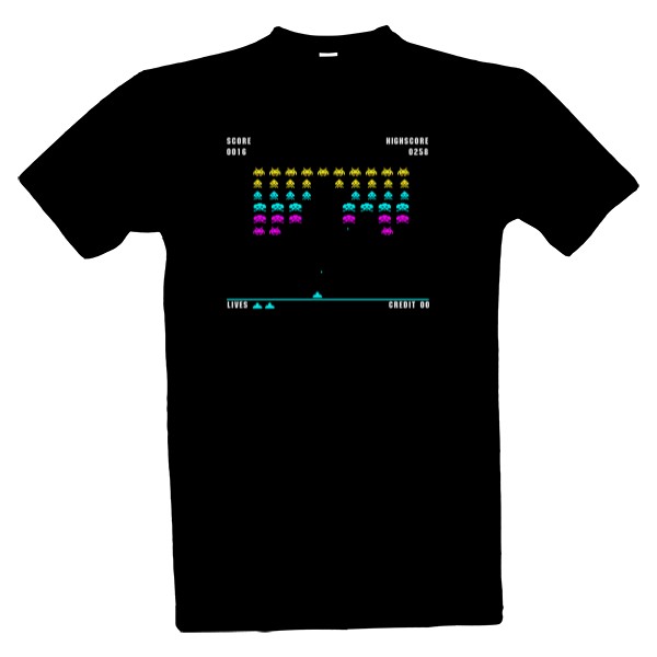 Tričko s potlačou Space Invaders