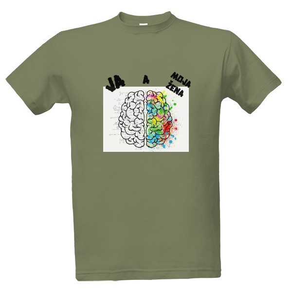 Tričko s potiskem ,,Ja a moja žena,, 