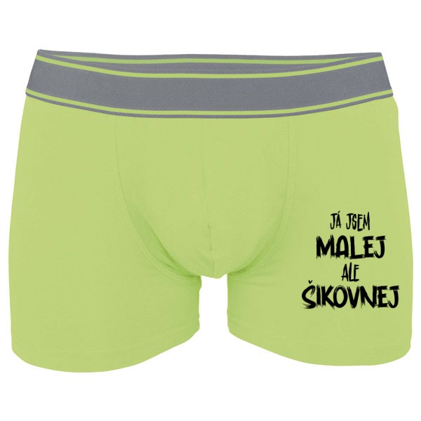 Boxerky Kariban s potiskem Já jsem MALEJ ale ŠIKOVNEJ - černá