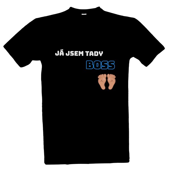 Tričko s potiskem Já jsem tady boss