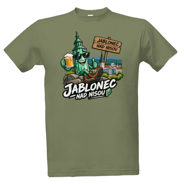 T-shirt Jablonec nad Nisou cool radnice s pivem