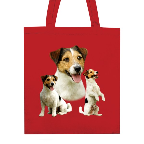 Taška z bio bavlny s potiskem Jack Russell teriér 