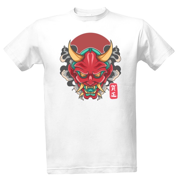 Tričko s potiskem Japanese mask