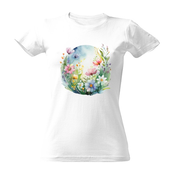 Tričko s potiskem Jarní pestré kvítí
