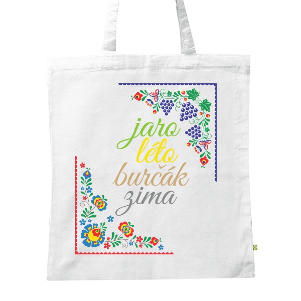 BIO platená taška s potlačou jaro, léto burčák, zima - taška