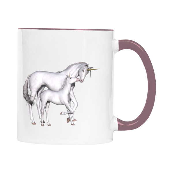 Hrnek malý barevný s potiskem Jednorožci