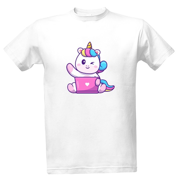 Tričko s potiskem Jednorožec ráno