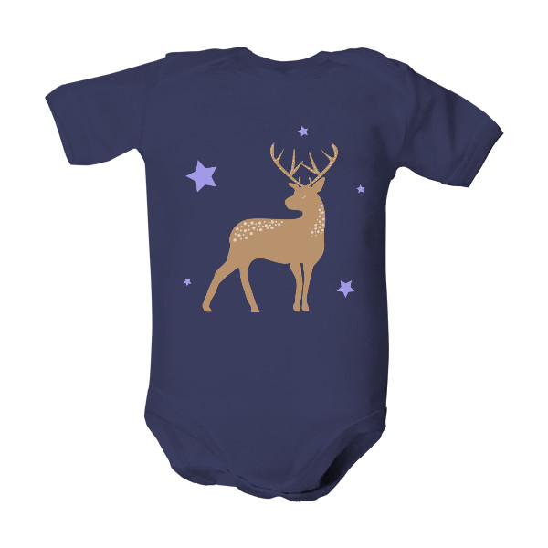 Dětské body  s potiskem Jelen s hvězdami