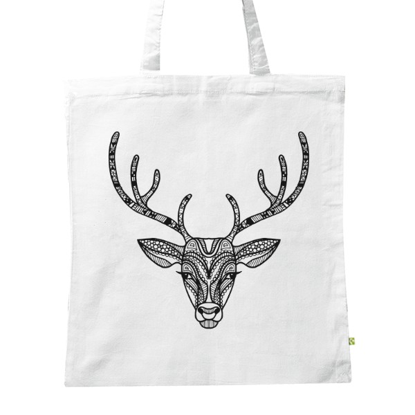 BIO plátěná taška s potiskem Jelen