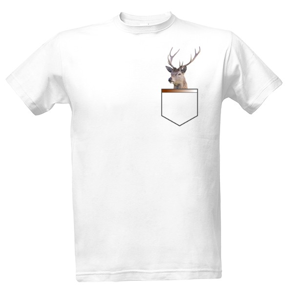 Tričko s potlačou Jelen v kapse