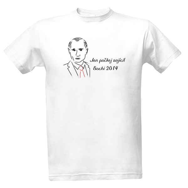 Tričko s potiskem Jen počkej zajíci Putin