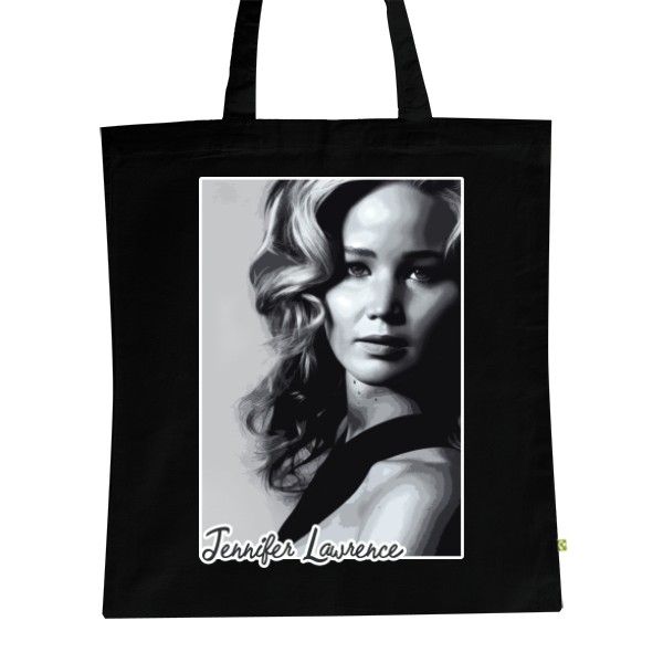 BIO plátěná taška s potiskem Jennifer Lawrence