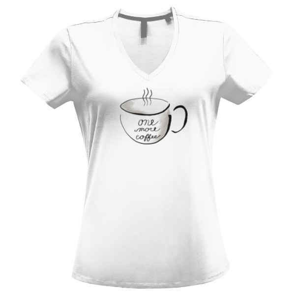 Tričko s potiskem Ještě jednu kávu.