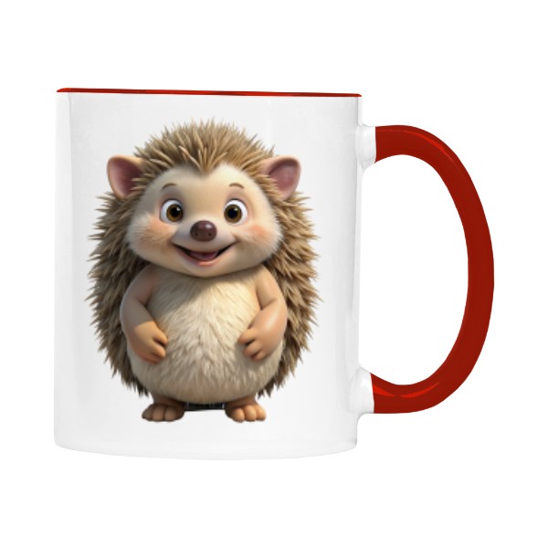 Hrnek malý barevný s potiskem Ježek