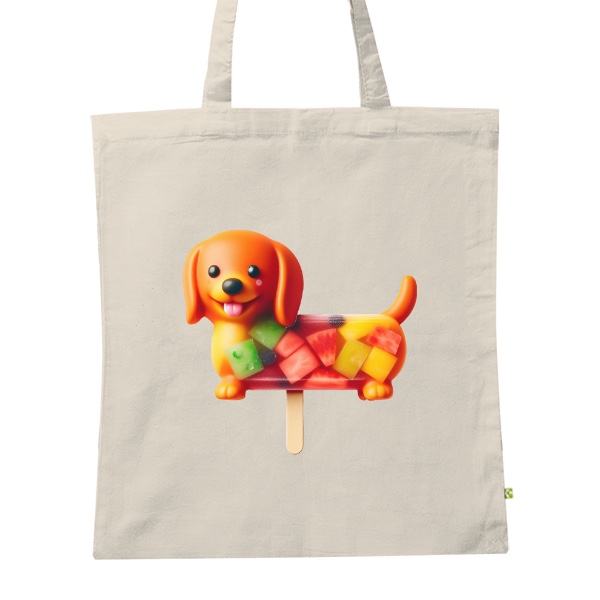 BIO plátěná taška s potiskem Jezevčík nanuk