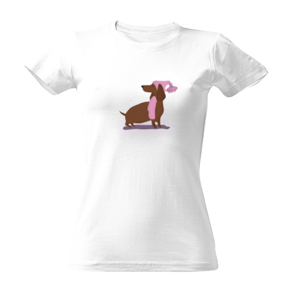 Tričko s potiskem “Jezevčík zimní”