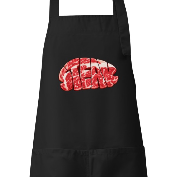 Zástěra s potiskem Jídlo - Steak