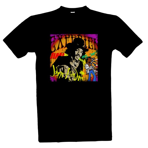 Tričko s potiskem Jimi Hendrix - Experience+simpsons 