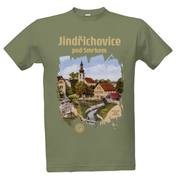 Tričko s potiskem Jindřichovice pod Smrkem 001 / Army