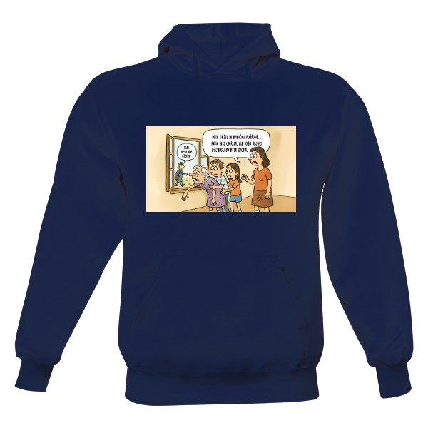 Pánska mikina s kapucňou s potlačou Jiránkův fór - Babiččin poslední důchod