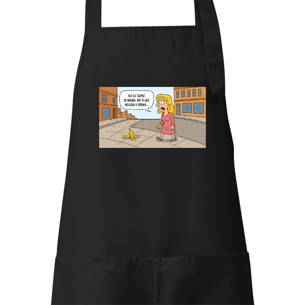 Zástera s potlačou Jiránkův fór: Blondýna a slupka od banánu