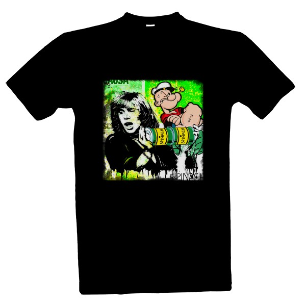 Tričko s potiskem Jirka Schelinger - špenat