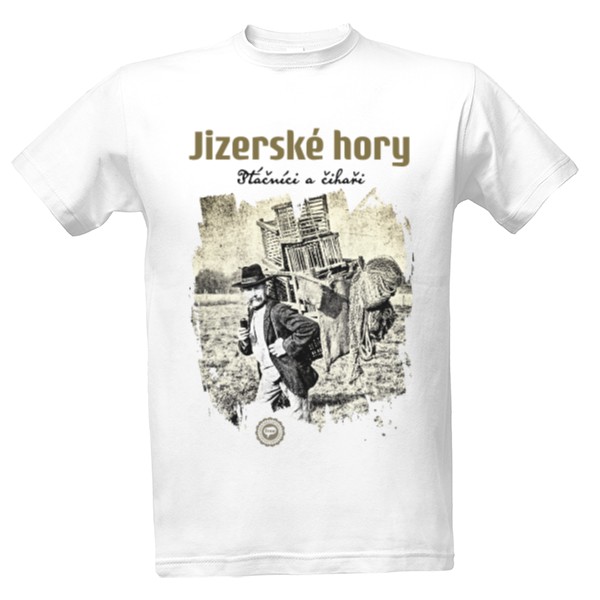 Tričko s potlačou Jizerské hory 001 / White